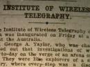 In 1910, the <em>Sydney Morning Herald</em> reported on the first meeting of the Institute of Wireless Telegraphy of Australia -- later, the Wireless Institute of Austraila (WIA).