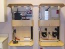 Both cabinets powered up & ready to use. Note the power conduit at the top.