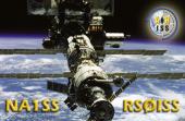 - ISS over earth with NA1SS and RS0ISS text